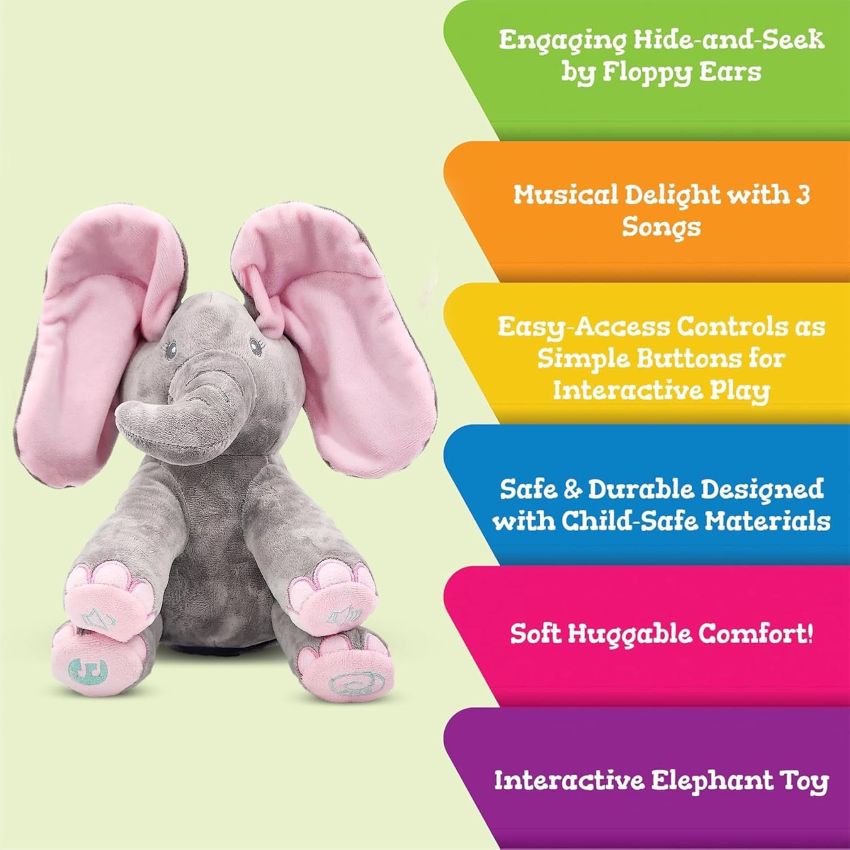 Peek A Boo Singing Elephant Toy
