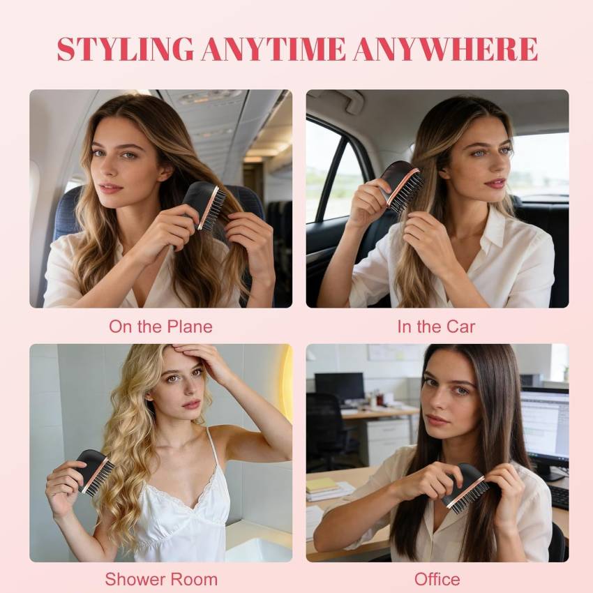 SilkComb - Wireless Mini Portable Hair Straightening Comb