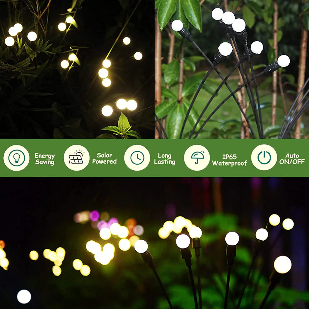 SolarGlow | Waterproof Solar Firefly Garden Lights