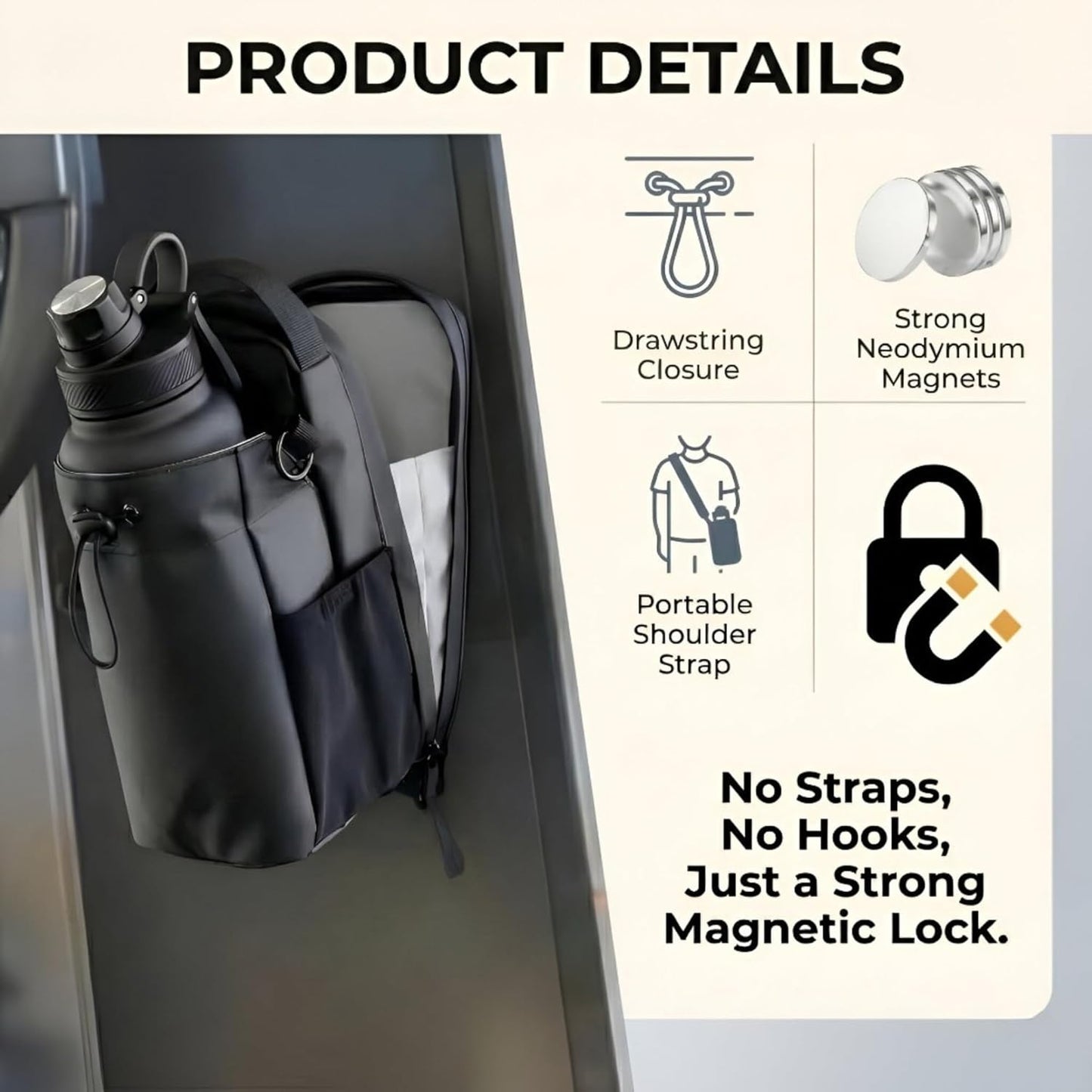 GripLock - All in One Magnetic Gym Bag