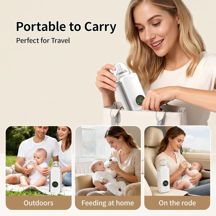 MomEase - Portable Smart Rechargeable Baby Bottle Warmer