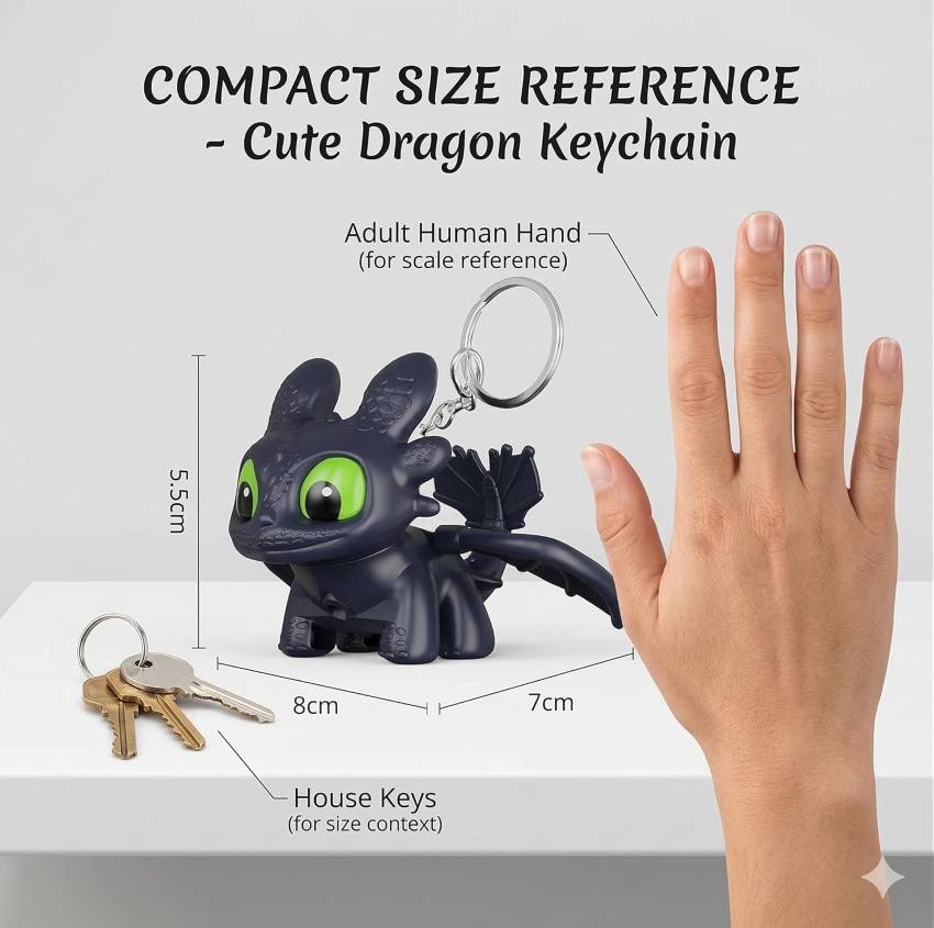 Dragon Keychain with Moving Wings, Sound and Lights