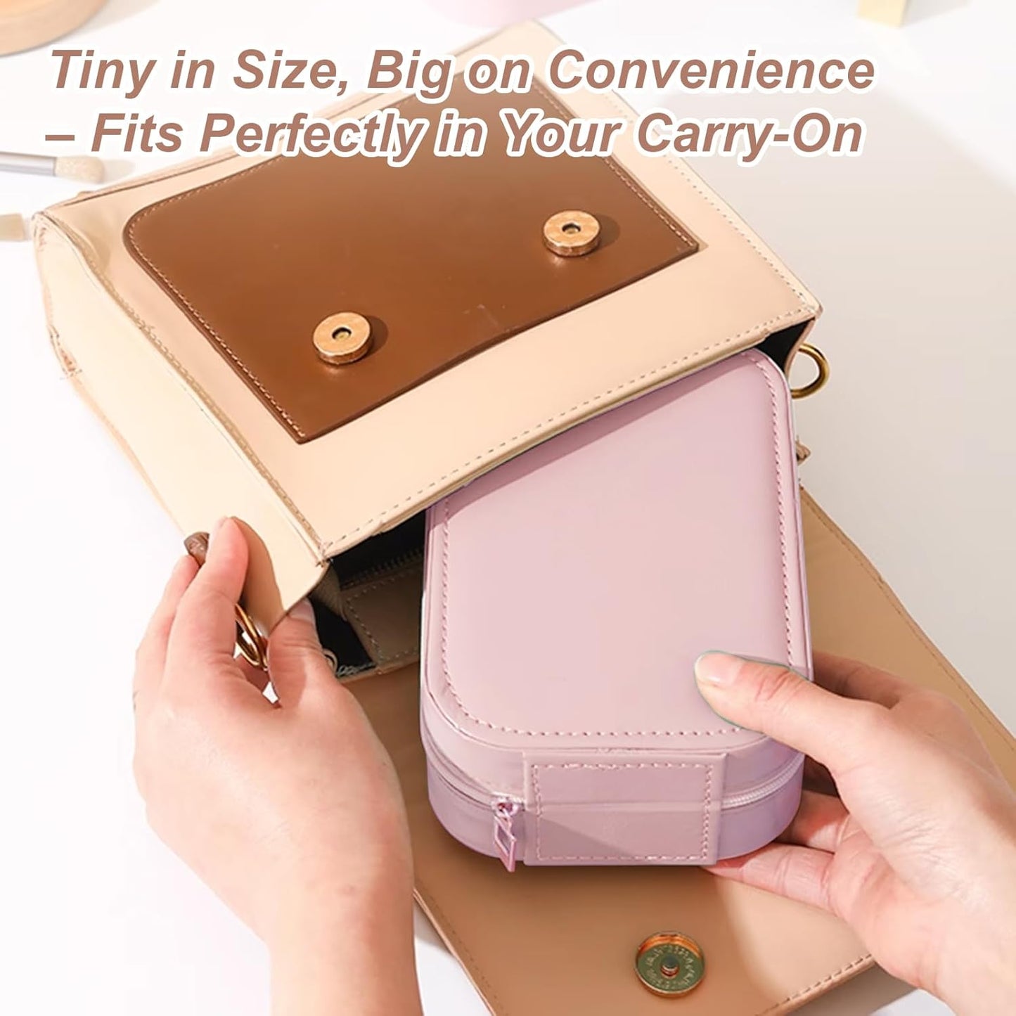 LumiGlow Travel LED Makeup Mirror Box