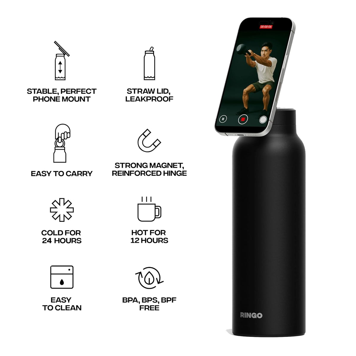 HydroSnap | Magnetic MagSafe Stainless Steel Water Bottle