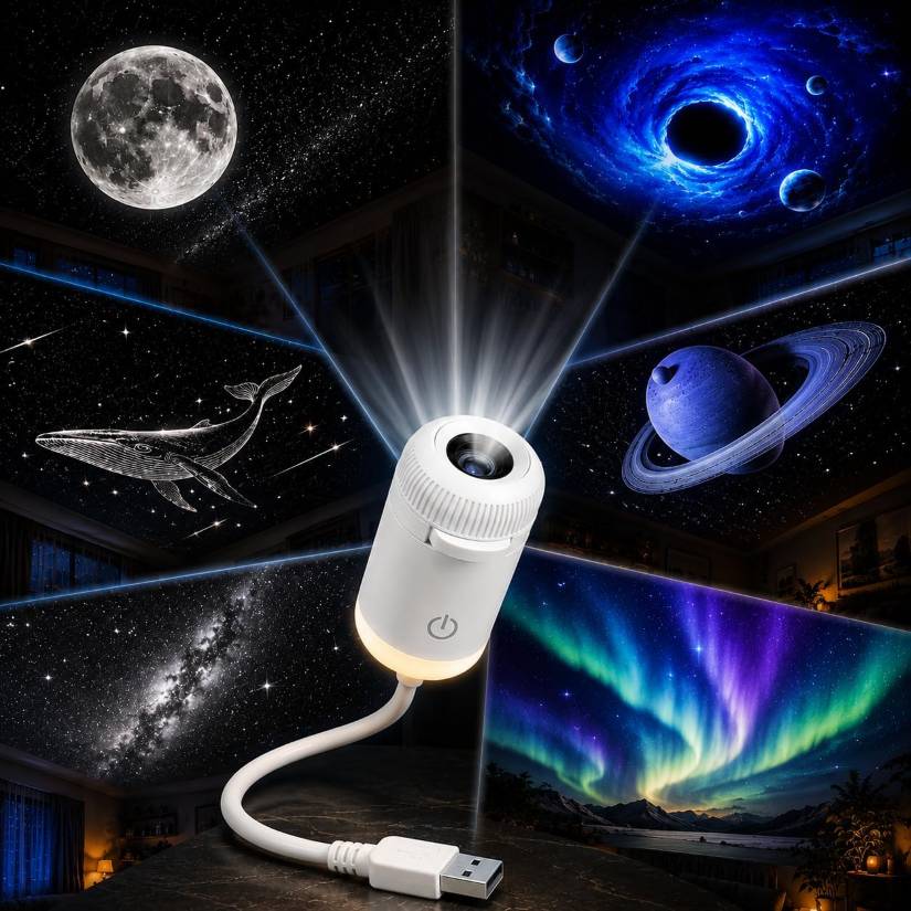 GalaxyGlow | Deluxe HD USB Projector Night Light