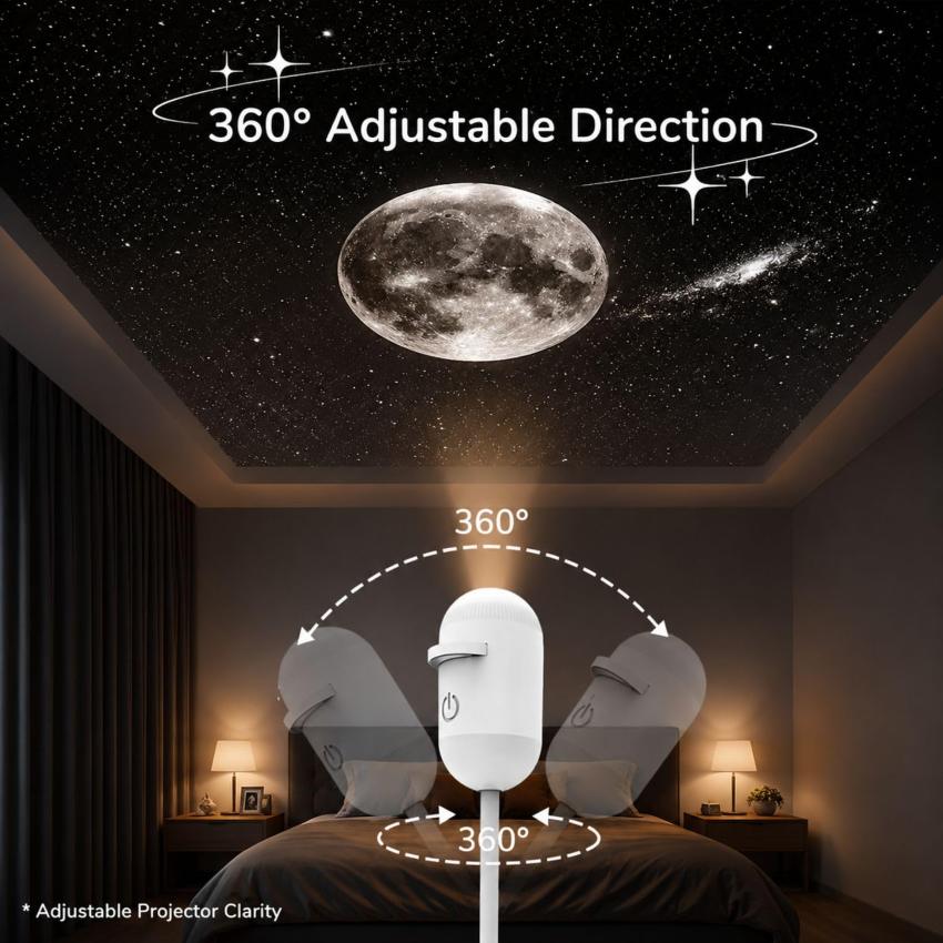 GalaxyGlow | Deluxe HD USB Projector Night Light