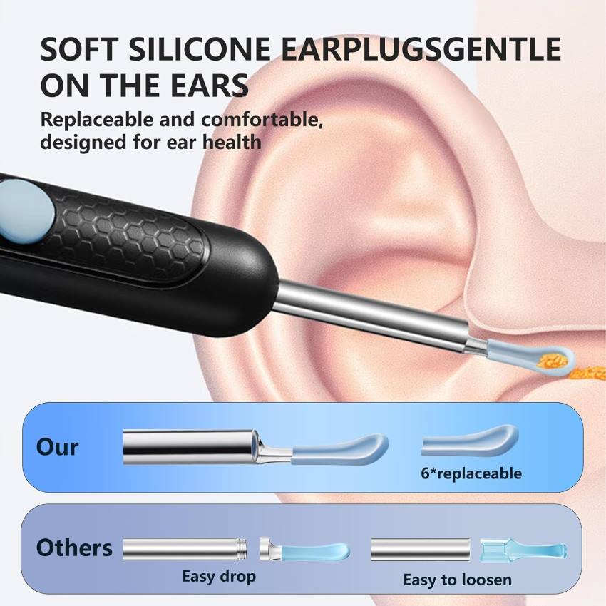 Smart Visual Earwax Cleaner Kit with 1080P WiFi Camera & LED Light