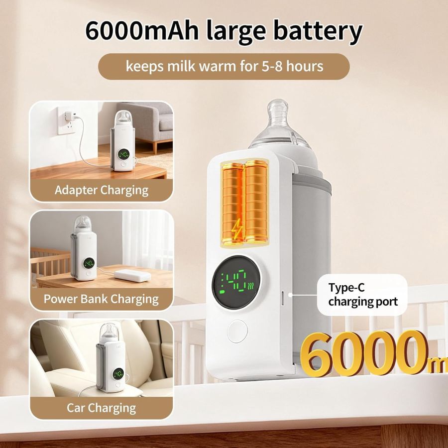 MomEase - Portable Smart Rechargeable Baby Bottle Warmer