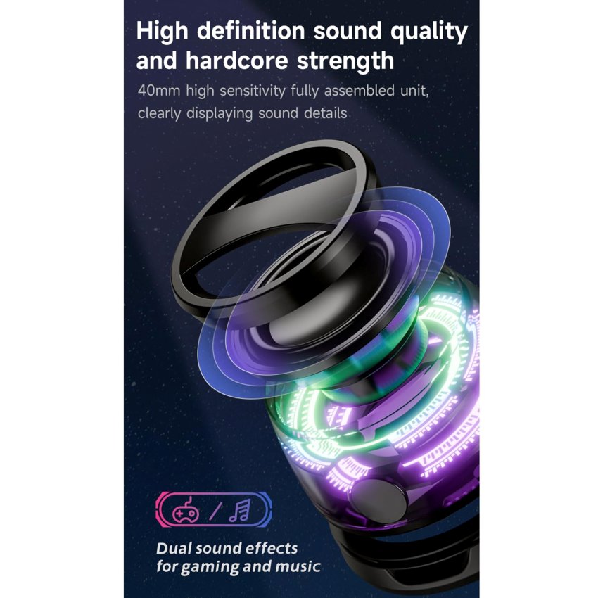 Portable Mini Magnetic Bluetooth 3D Speaker with RGB Light