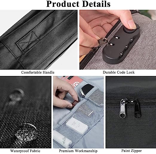 Premium Waterproof Document Organizer Bag with Lock