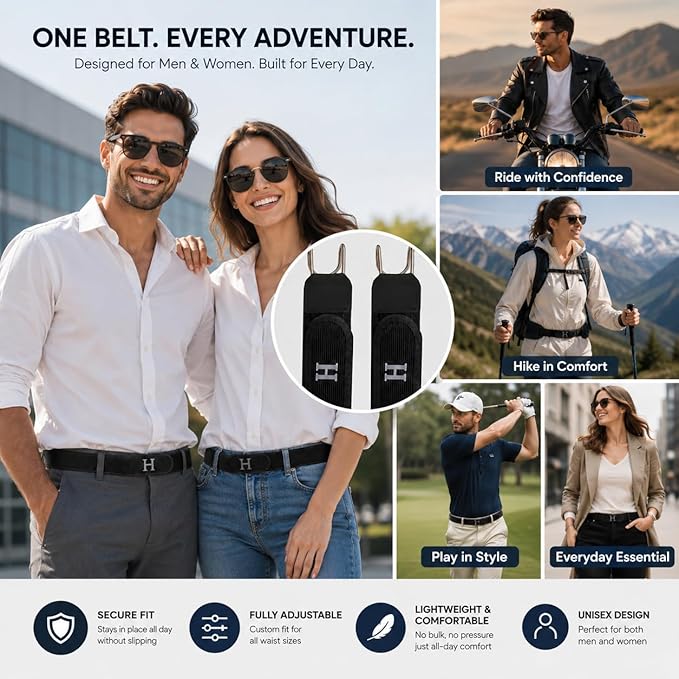 Invisible Buckle-Free Stretch Belt Hooks
