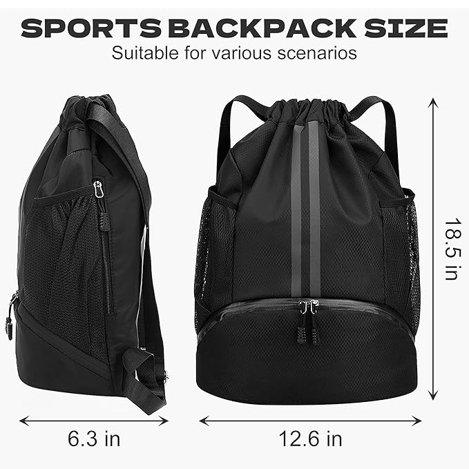 Sports Mesh Drawstring Waterproof Backpack