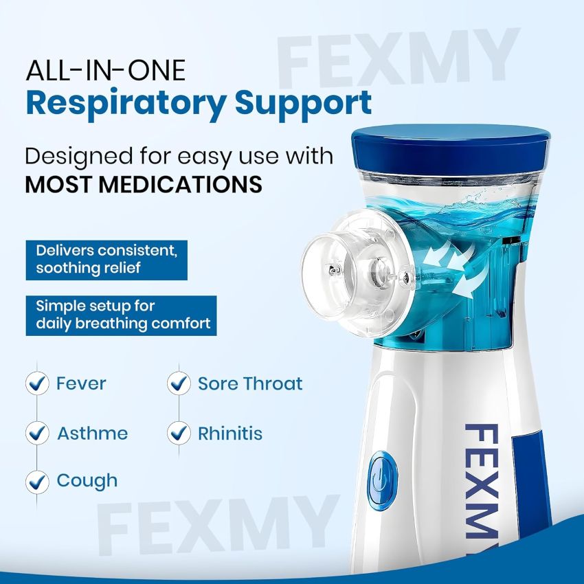 BreatheEase™ – Instant Relief, Anywhere | Silent & Portable Nebulizer