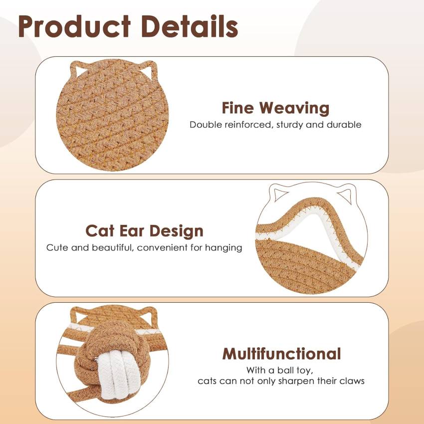 ScratchNest | Cotton Rope Cat Scratching Mat and Bed
