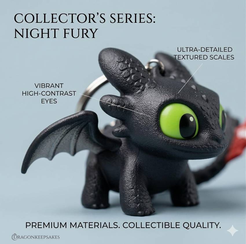 Dragon Keychain with Moving Wings, Sound and Lights