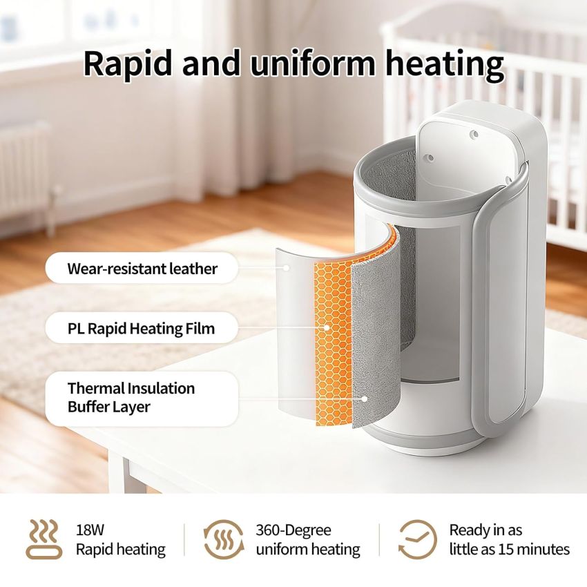 MomEase - Portable Smart Rechargeable Baby Bottle Warmer