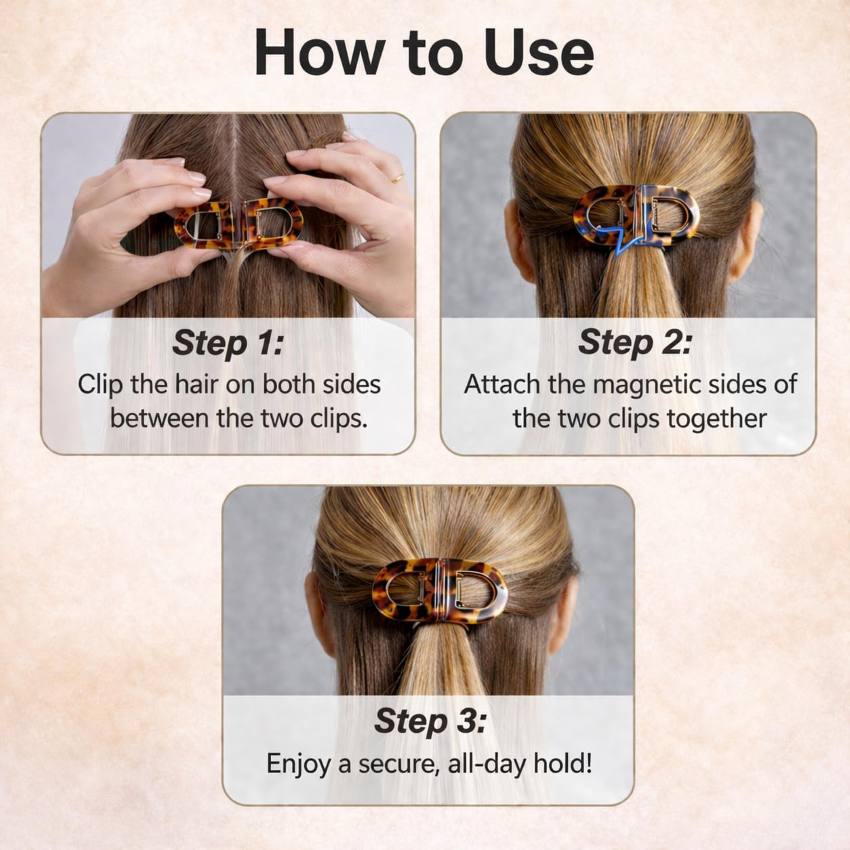 MagniClip | 2-in-1 Magnetic Hair Styling Clips