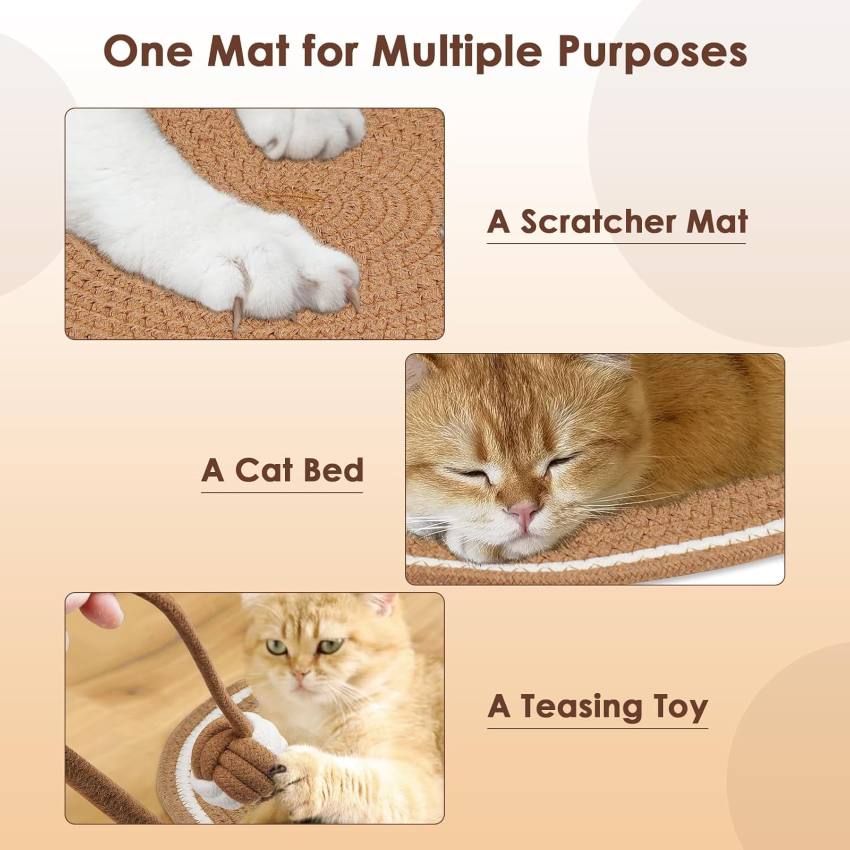 ScratchNest | Cotton Rope Cat Scratching Mat and Bed