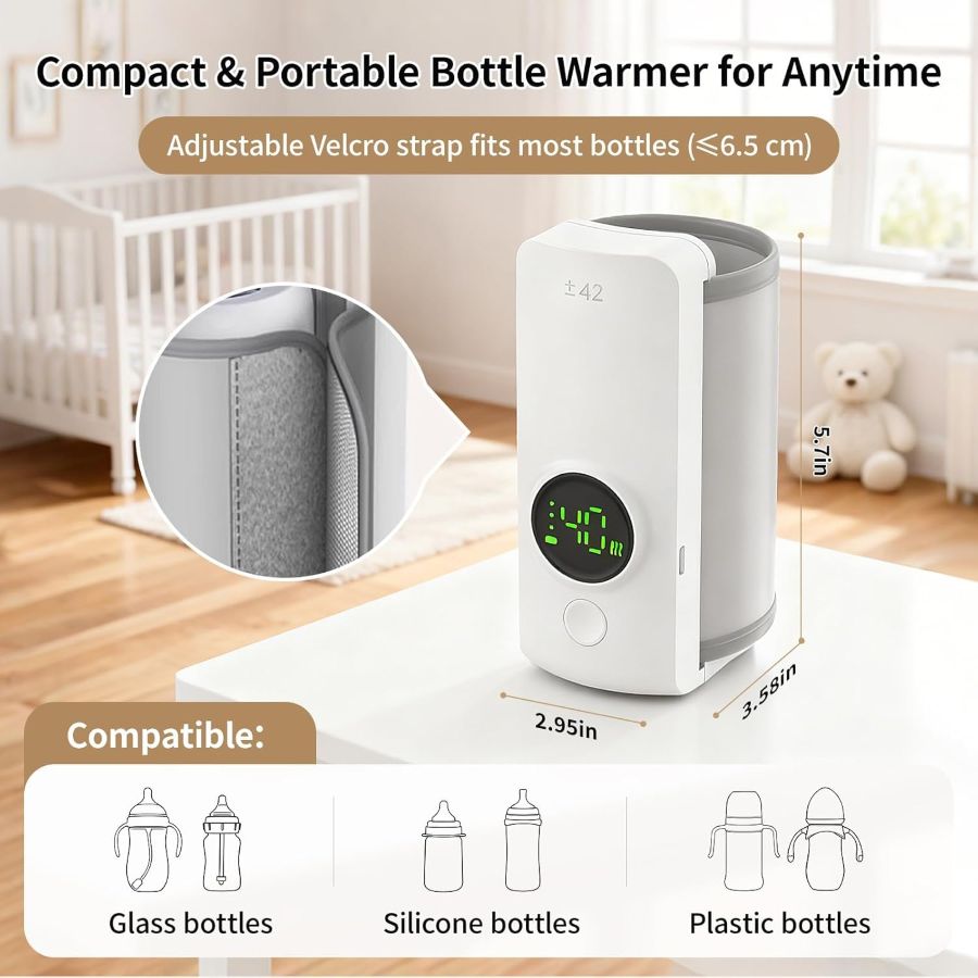 MomEase - Portable Smart Rechargeable Baby Bottle Warmer