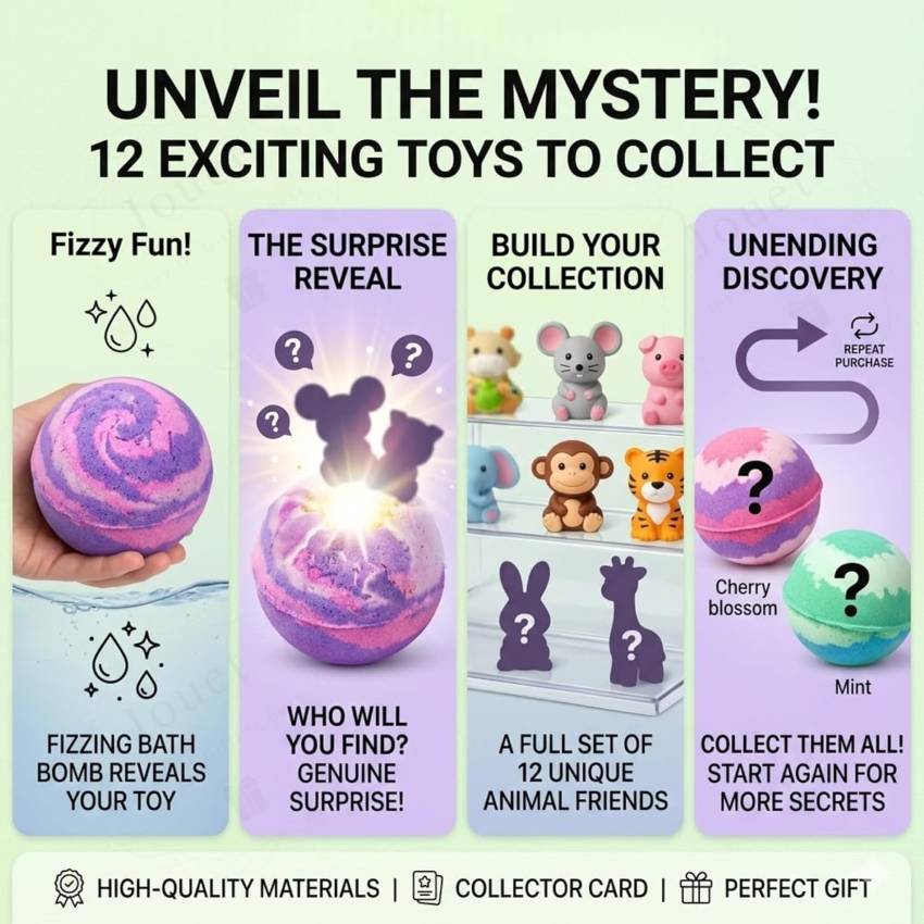 SurpriFizz | Kids Bath Bombs with Surprise Toy