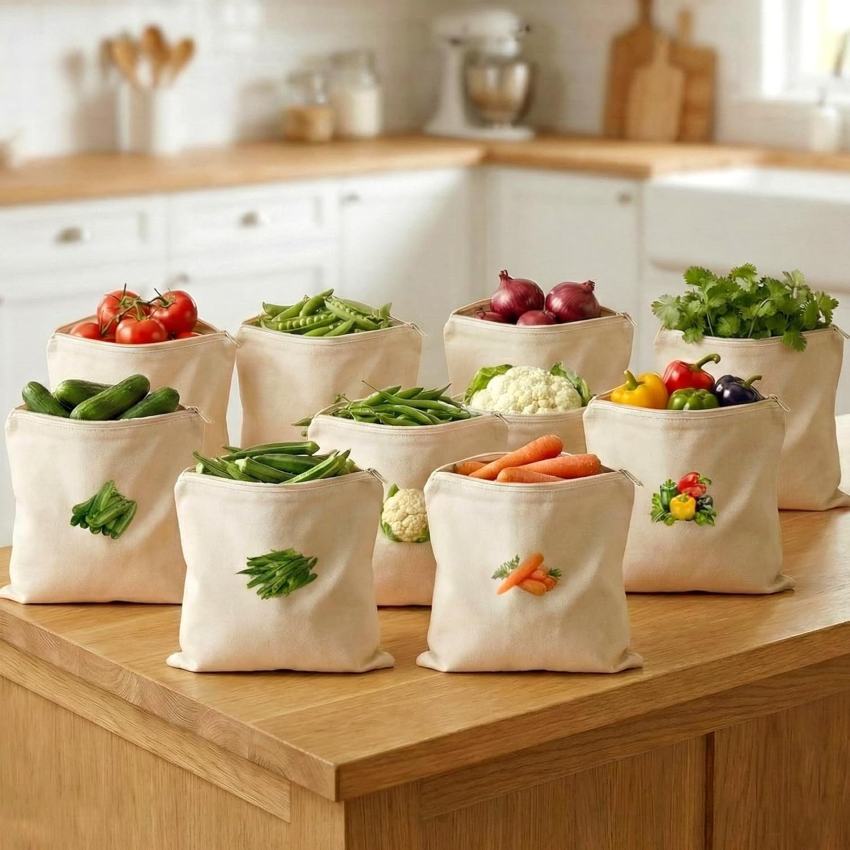 FreshNest | Reusable Fridge Vegetable Storage Bags