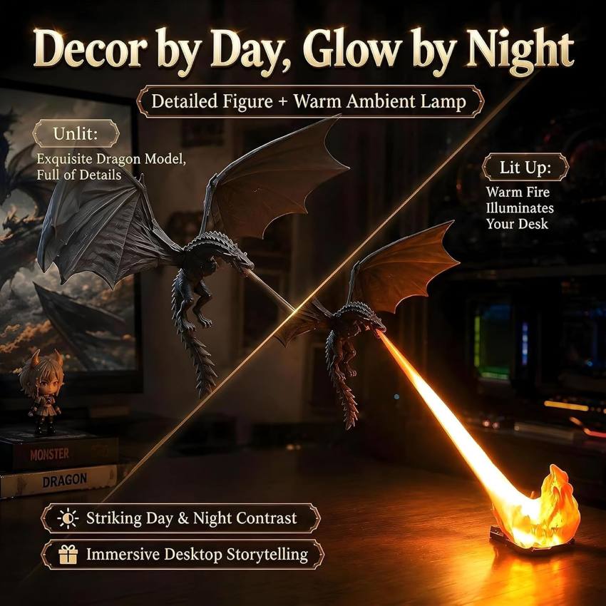 DragonFlame | 3D Flying Dragon LED Lamp