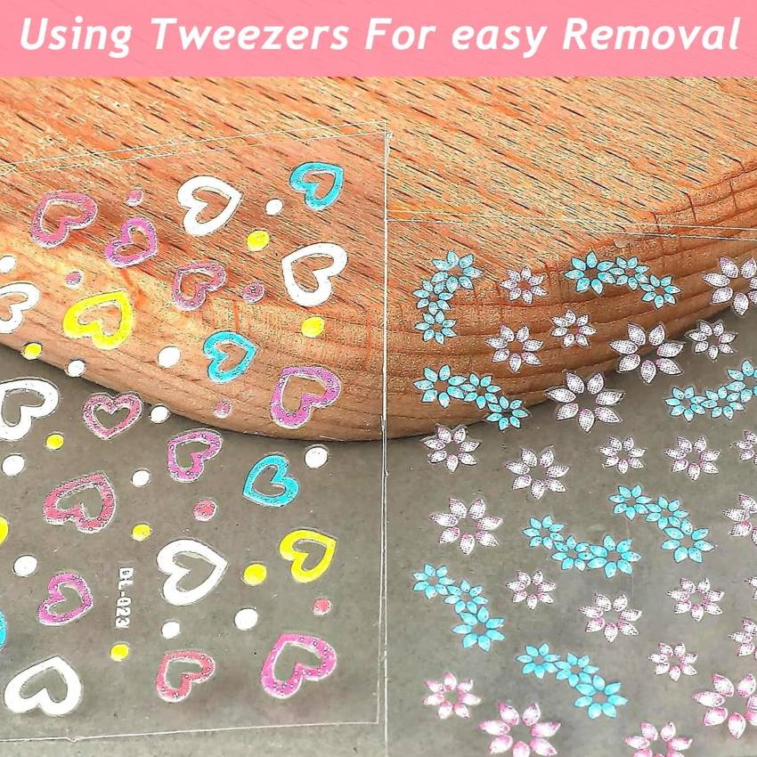 BloomTips | 30 Sheets 3D Floral Nail Art Stickers