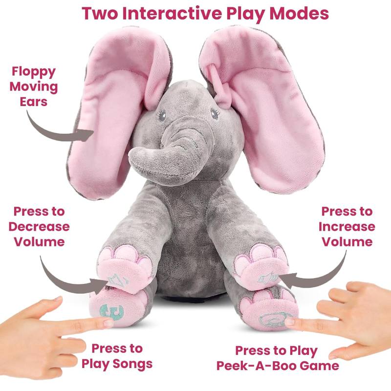 Peek A Boo Singing Elephant Toy