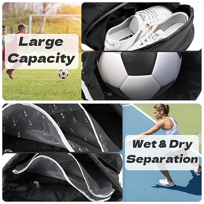 Sports Mesh Drawstring Waterproof Backpack