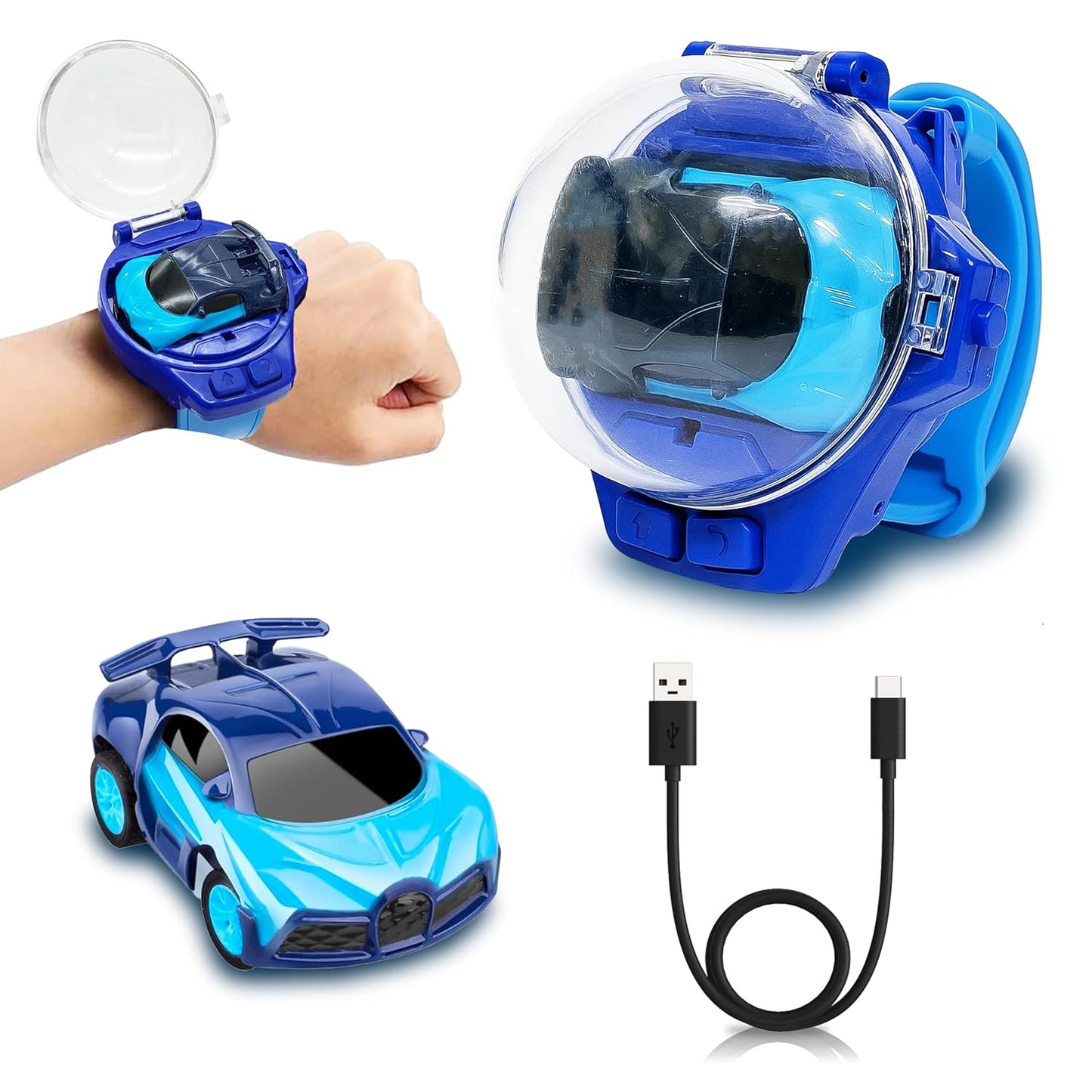 WristRacer Rechargeable Mini RC Watch Car Toy