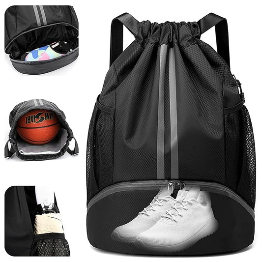 Sports Mesh Drawstring Waterproof Backpack