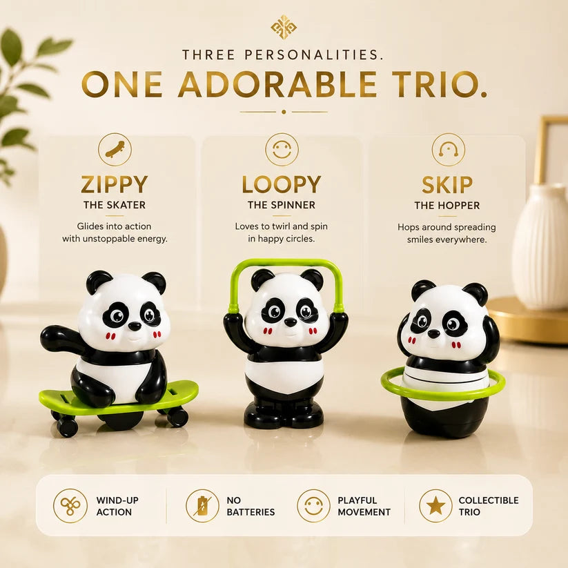 PandaTrio | 3-Mode Interactive Panda Toy Set