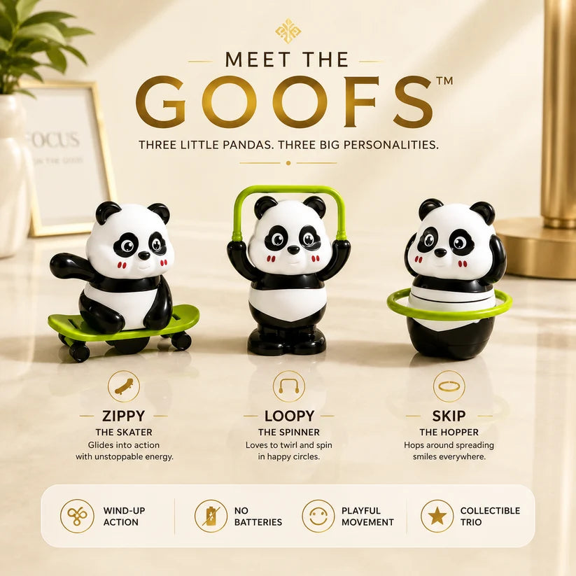 PandaTrio | 3-Mode Interactive Panda Toy Set