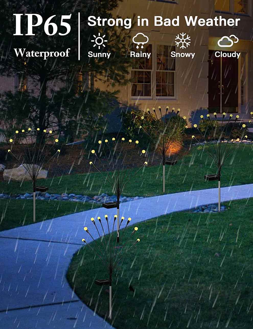 SolarGlow | Waterproof Solar Firefly Garden Lights