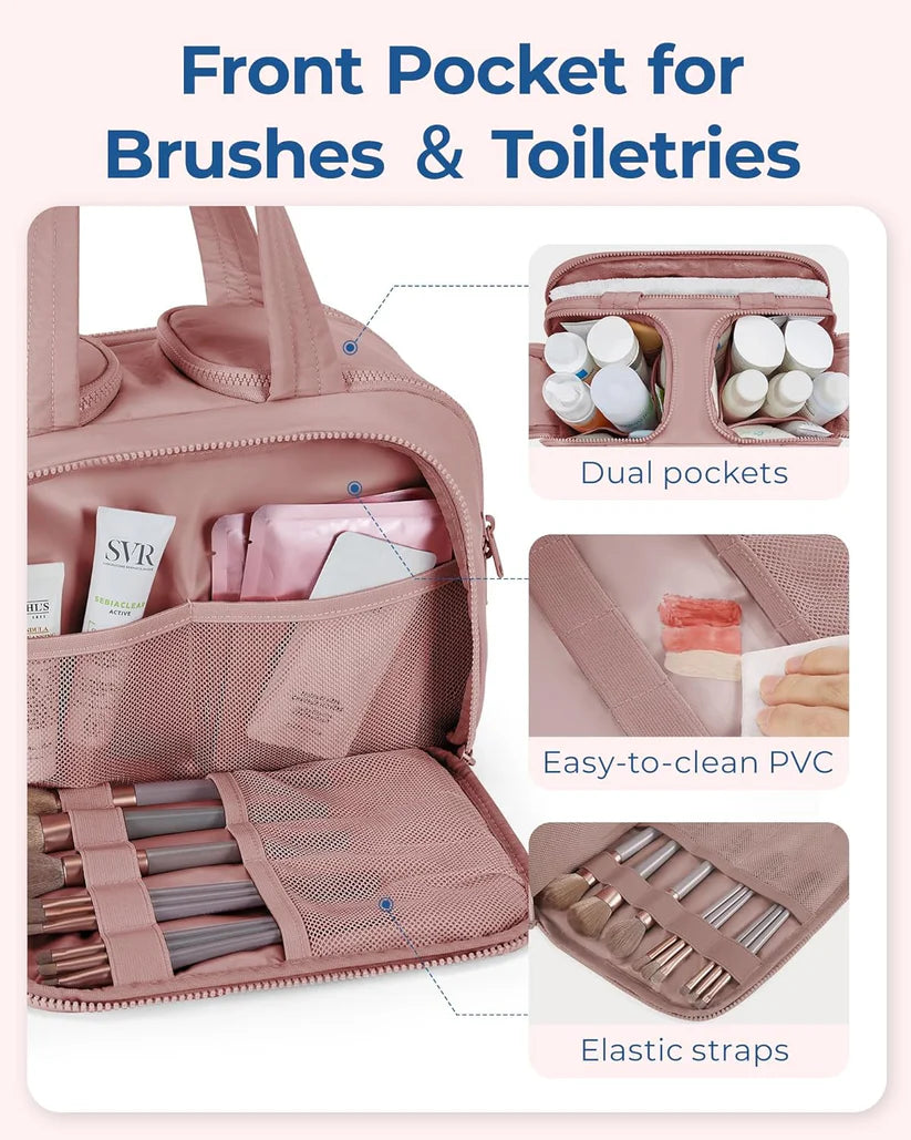 GlamVault™ 4-in-1 Makeup & Toiletry Travel Bag