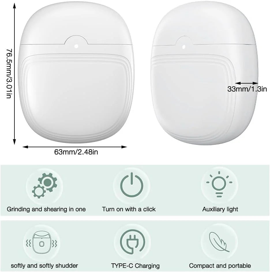 Electric Nail Trimmer – Safe, Painless Nail Grooming | Rechargeable & Quiet