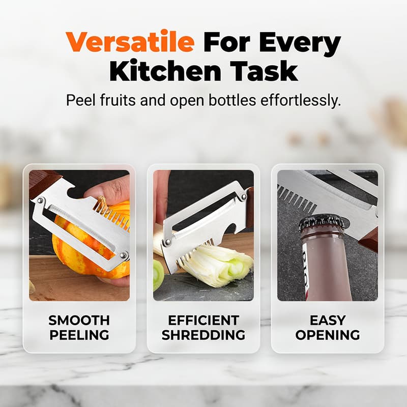 PeelMaster | 3-in-1 Vegetable Peeler, Slicer And Shredder