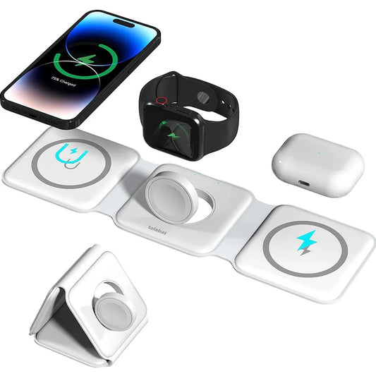 ChargeSphere™ 3-in-1 Foldable Magnetic Fast Wireless Charging Station