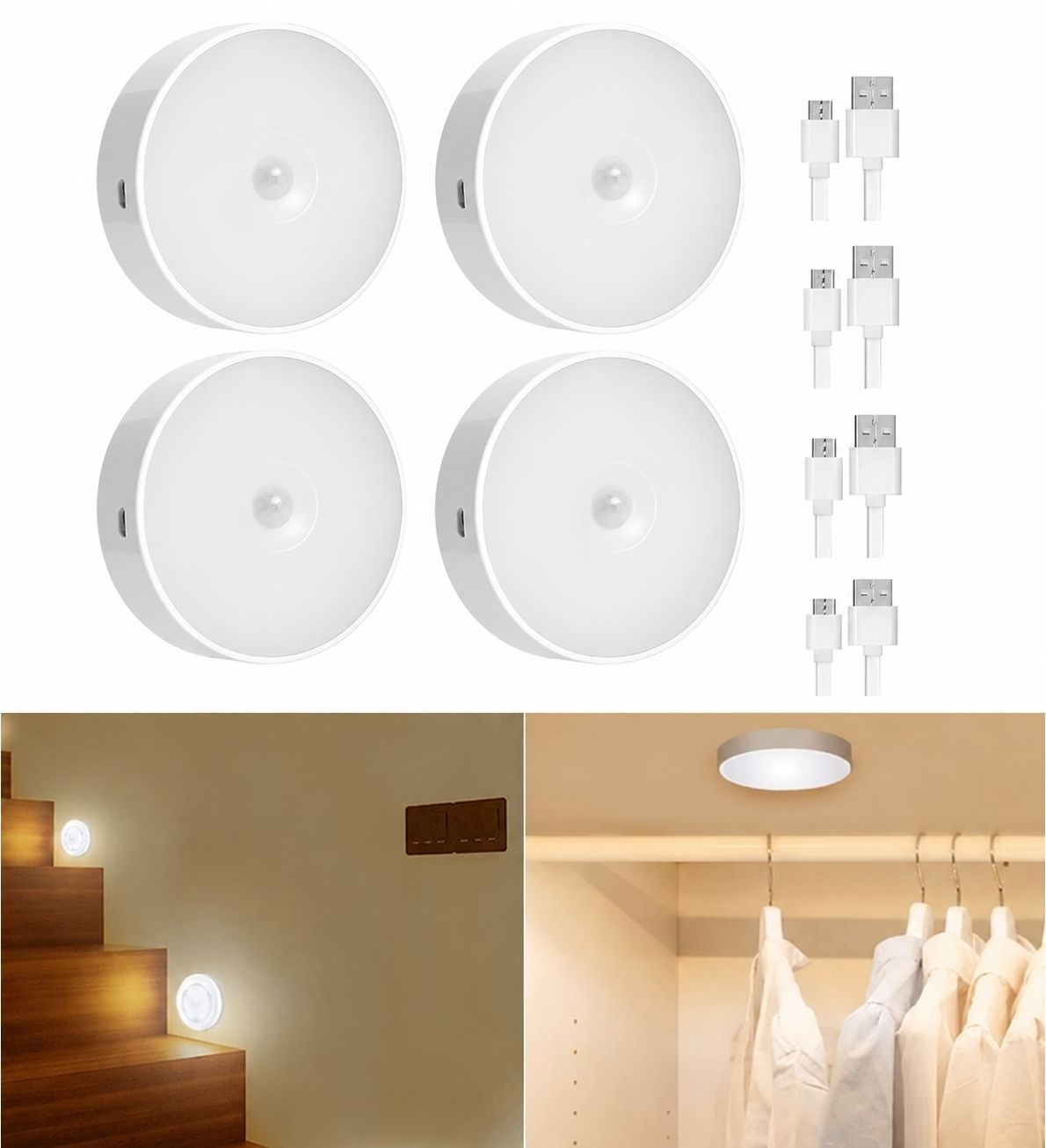 Rechargeable Automatic Motion Sensor Light