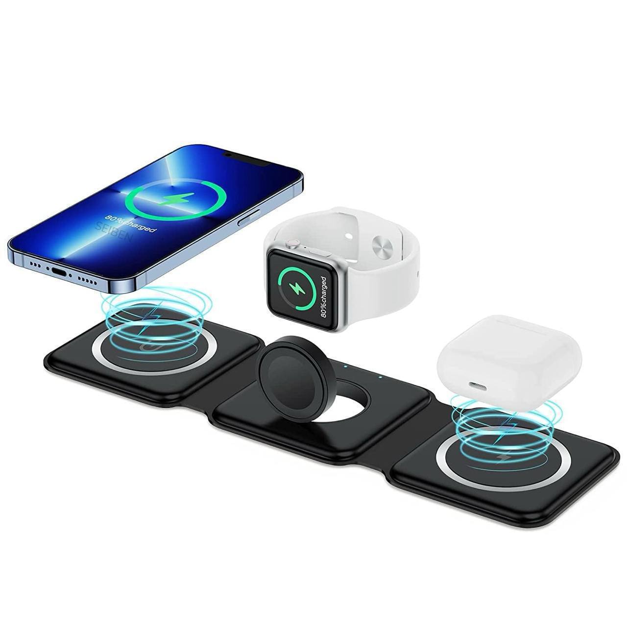 ChargeSphere™ 3-in-1 Foldable Magnetic Fast Wireless Charging Station