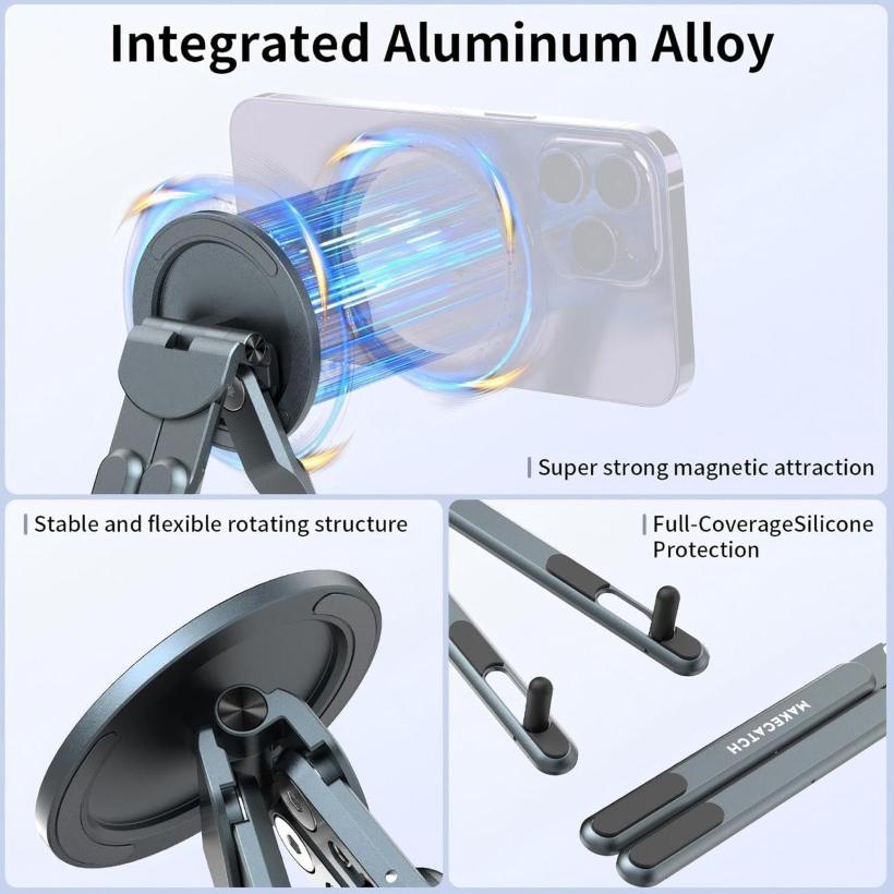 UniHold 360° 5 in 1 Magnetic Aluminum Alloy Stand -  For Laptop, Tablet & Phone