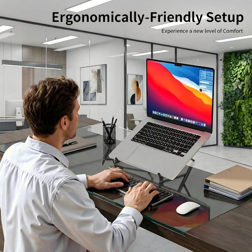 UniHold 360° 5 in 1 Magnetic Aluminum Alloy Stand -  For Laptop, Tablet & Phone