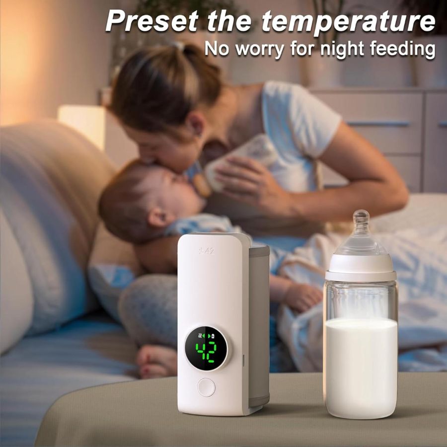 MomEase - Portable Smart Rechargeable Baby Bottle Warmer