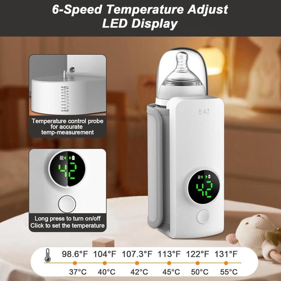 MomEase - Portable Smart Rechargeable Baby Bottle Warmer