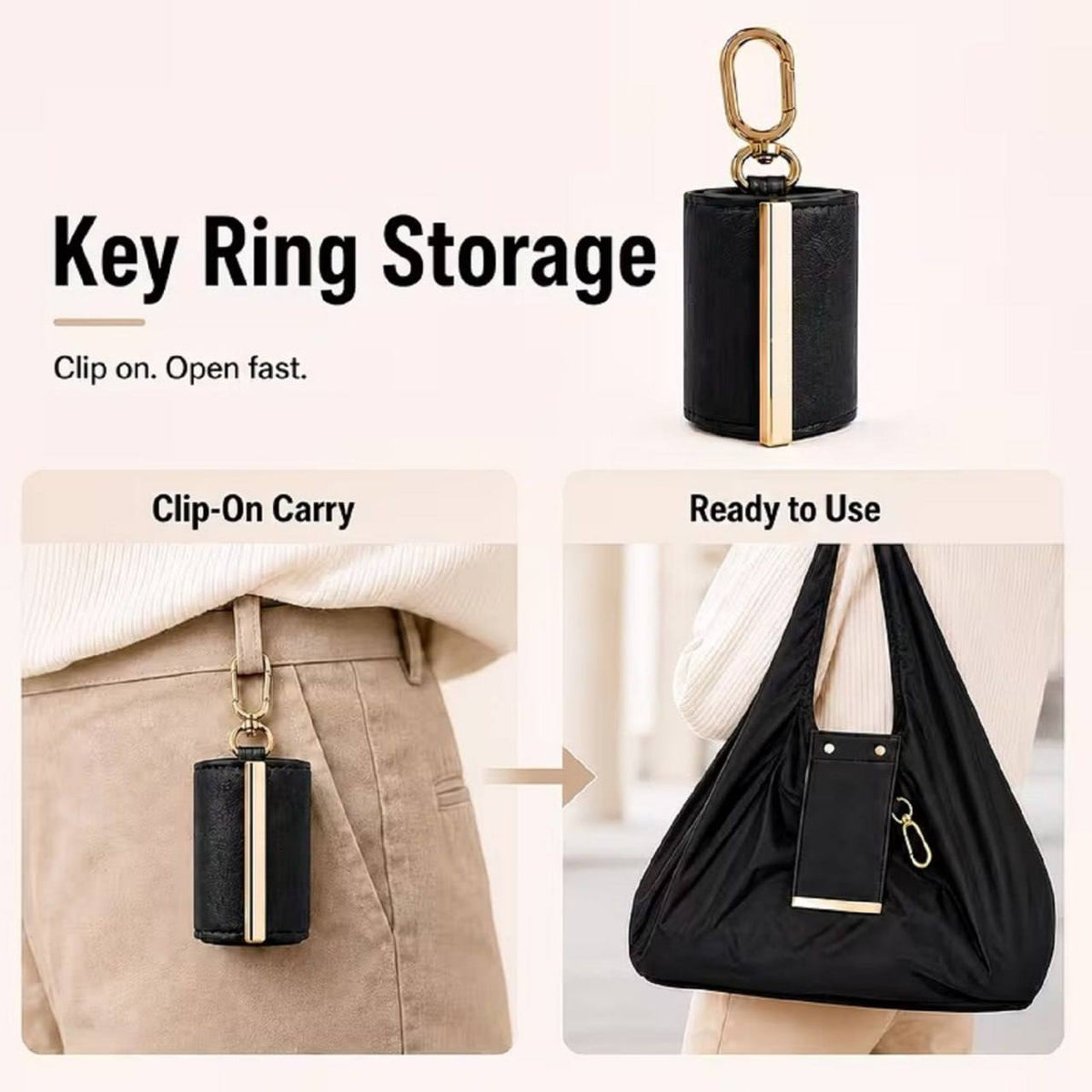 CarryKey | Foldable Keychain Storage Tote Bag
