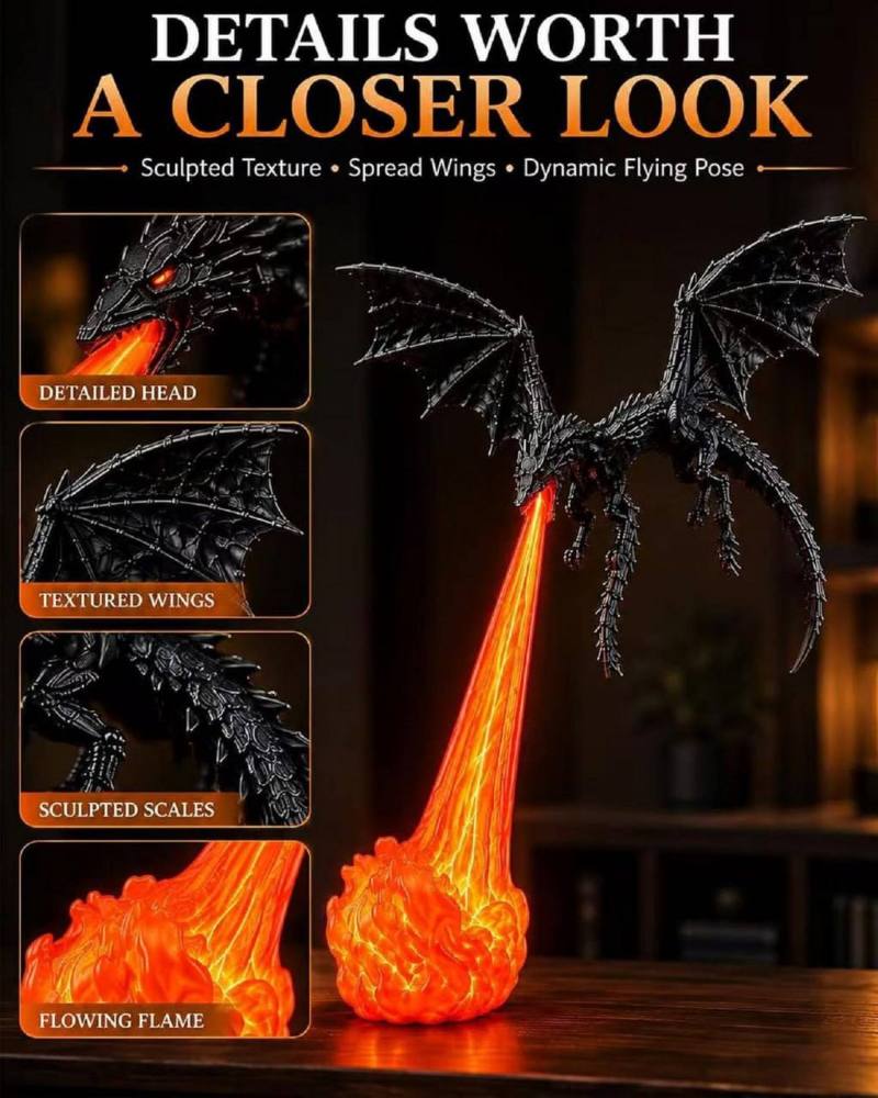 DragonFlame | 3D Flying Dragon LED Lamp