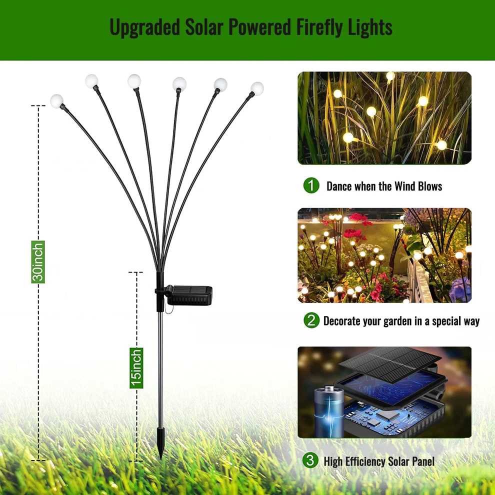 SolarGlow | Waterproof Solar Firefly Garden Lights